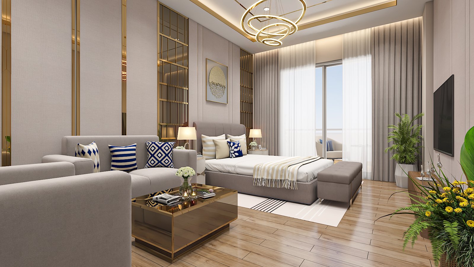 Master Bedroom Suite with Attached Lounge